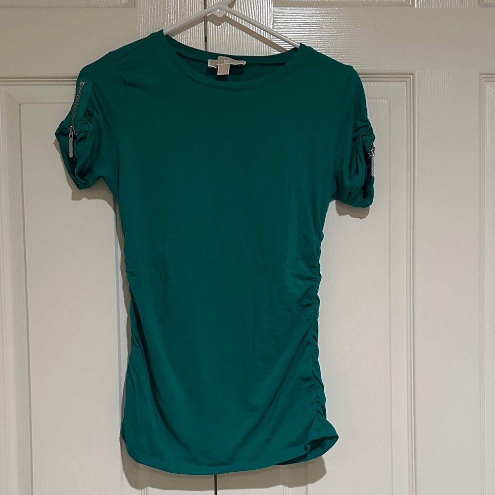 Michael Kors Teal Short Sleeve Top